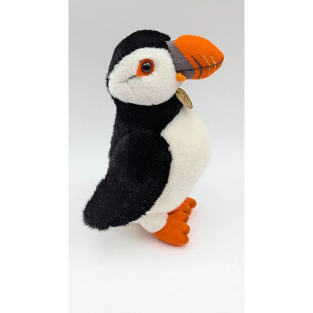 Aurora Miyoni Puffin Plush Stuffed Animal Black White Wild Bird